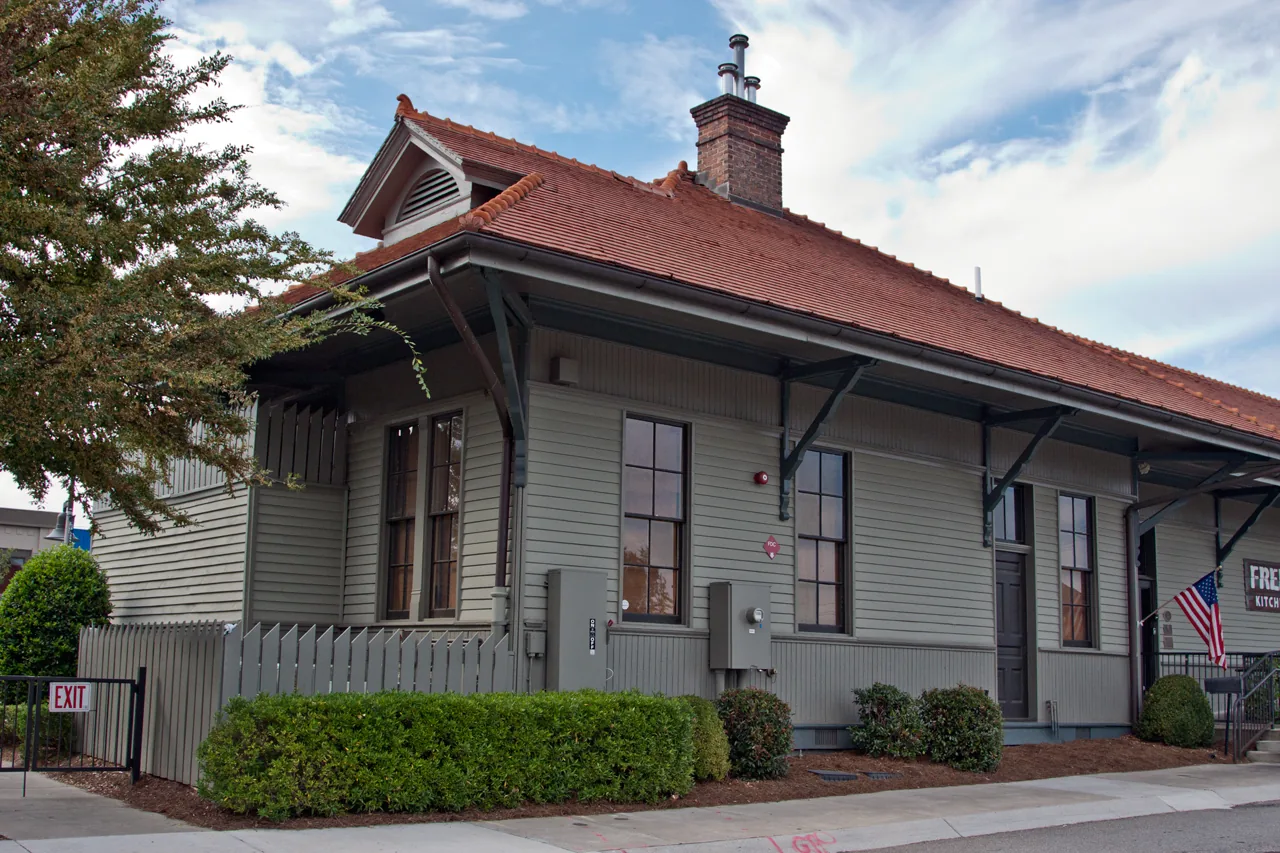 The Woodstock Depot on Main Street in downtown Woodstock