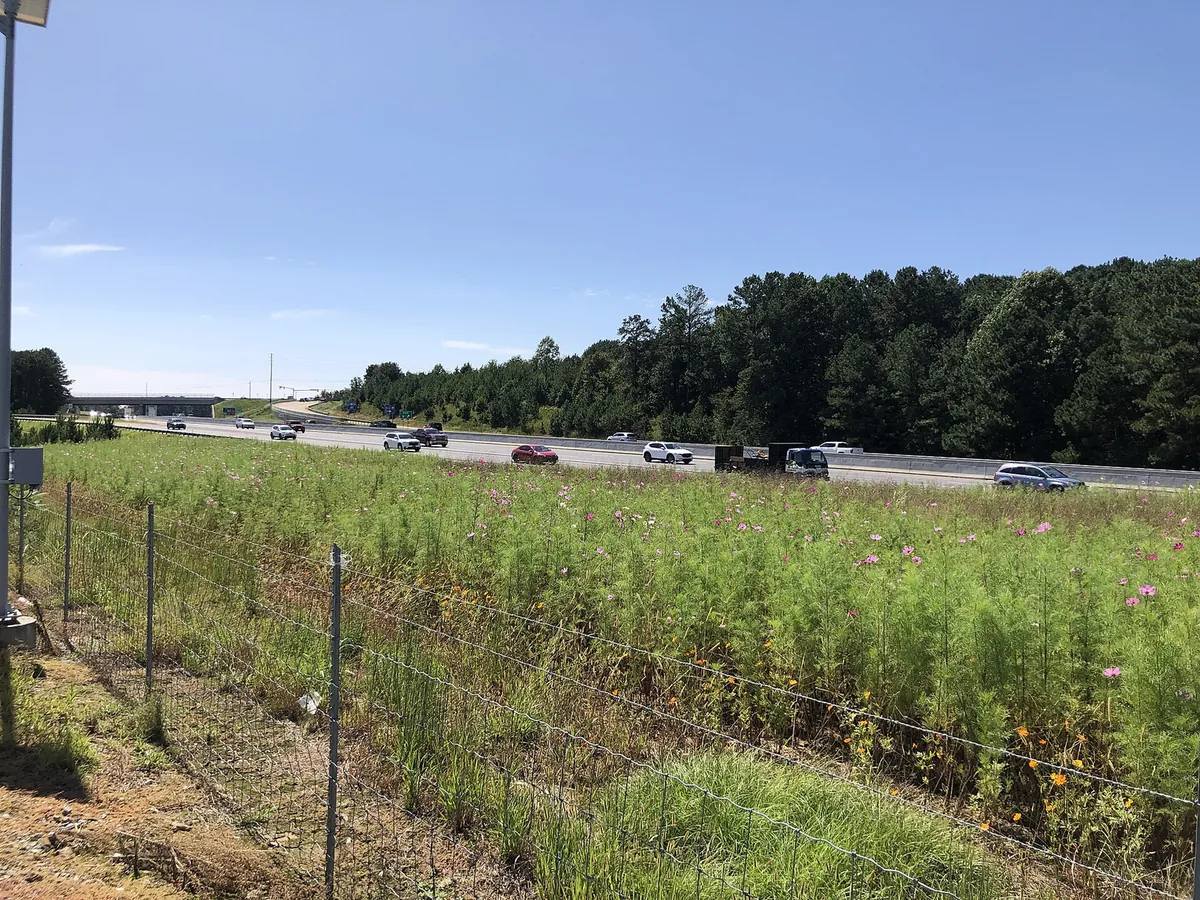 I-575 running through Woodstock, the interstate that splits the city's west side from downtown